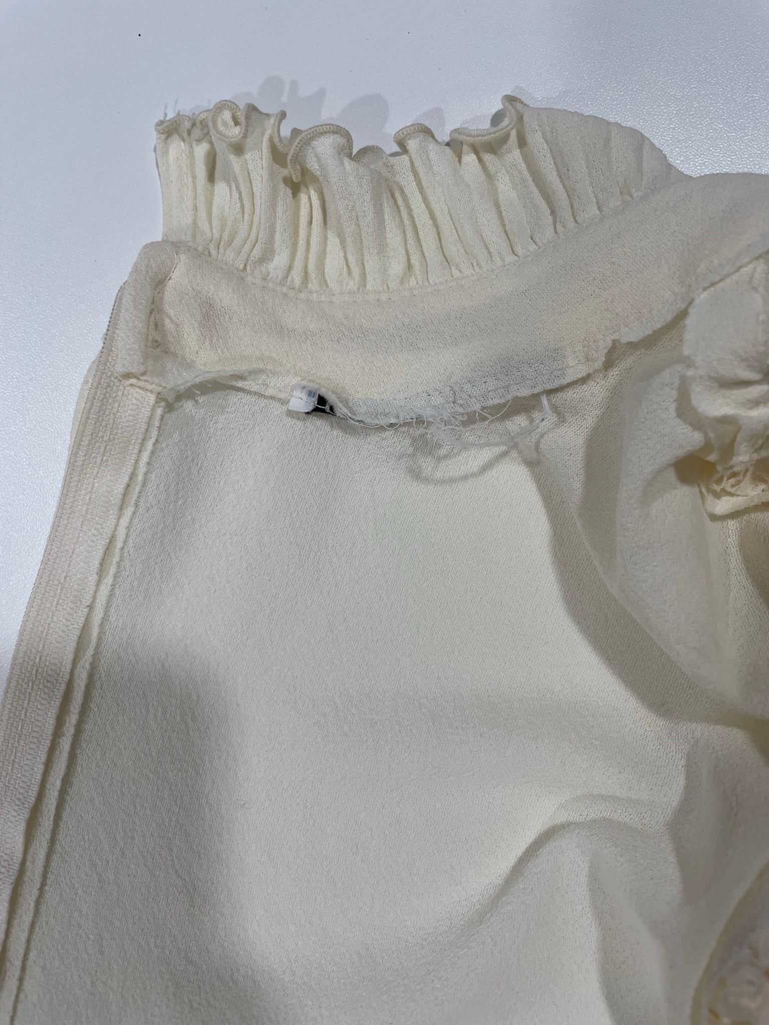 Re-Worked Vintage 1970s Long Sleeve Crepe Mini Dress