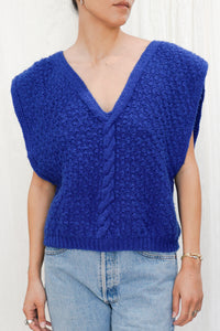 Pre-Loved Knit Boxy-Fit Sweater Vest