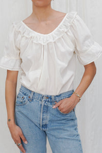 Vintage 1970s Rockmount Ranchwear Puff Sleeve Top