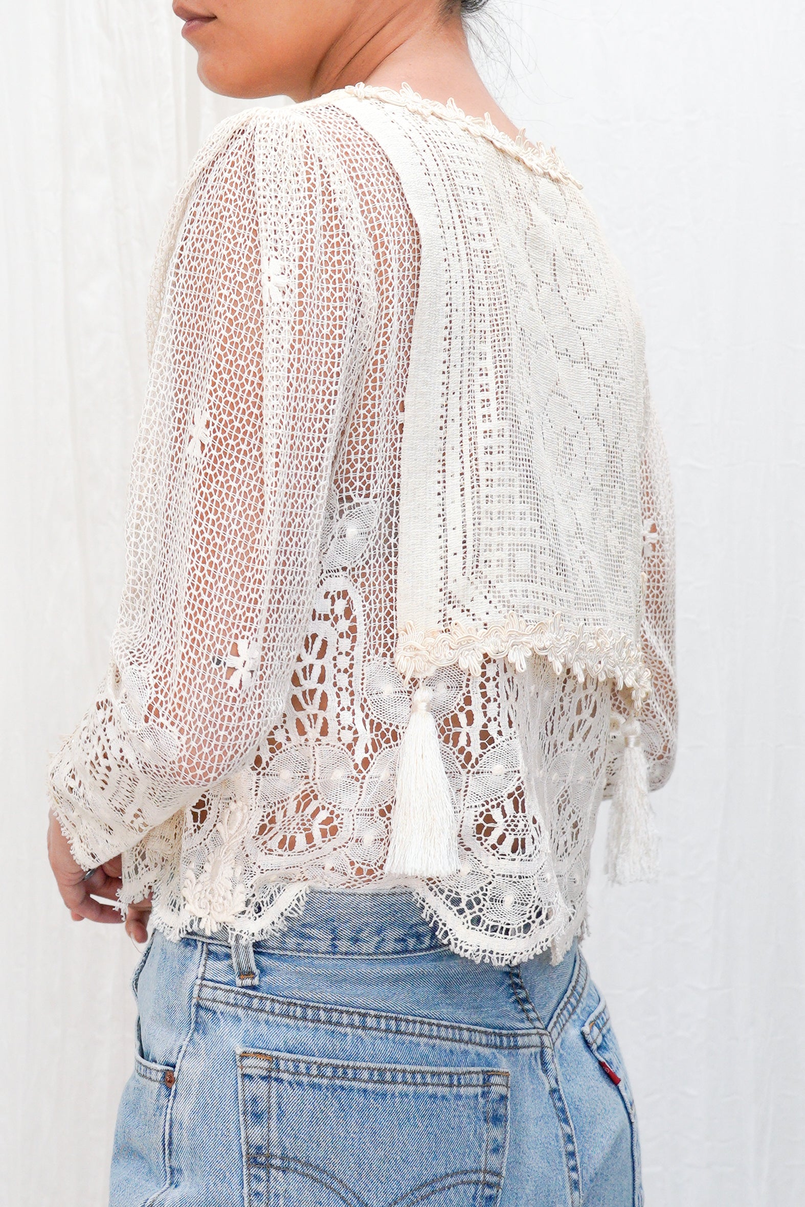 Antique Edwardian-Inspired Lace Top