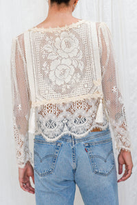 Antique Edwardian-Inspired Lace Top