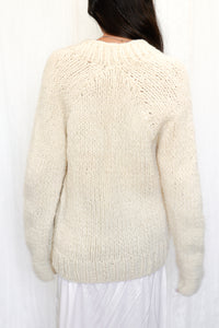 Vintage 1970s Hand-Knit Chunky Pullover Sweater