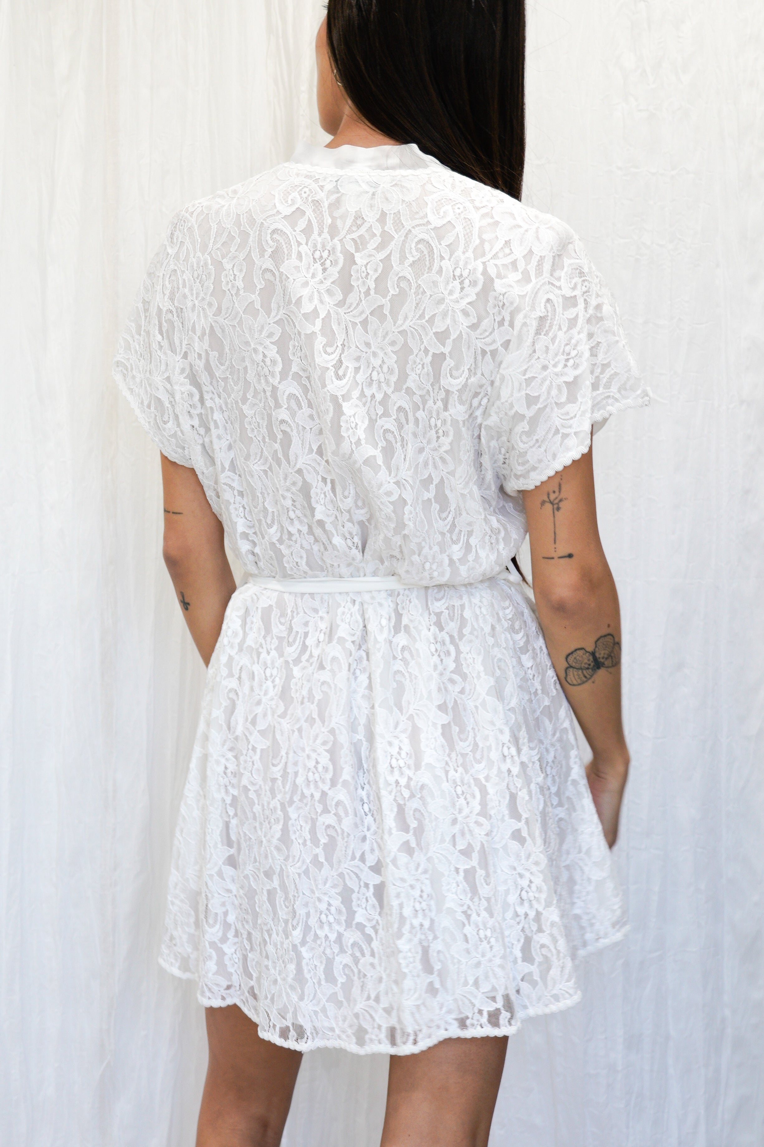 VINTAGE Christian Dior Lace Wrap Dress