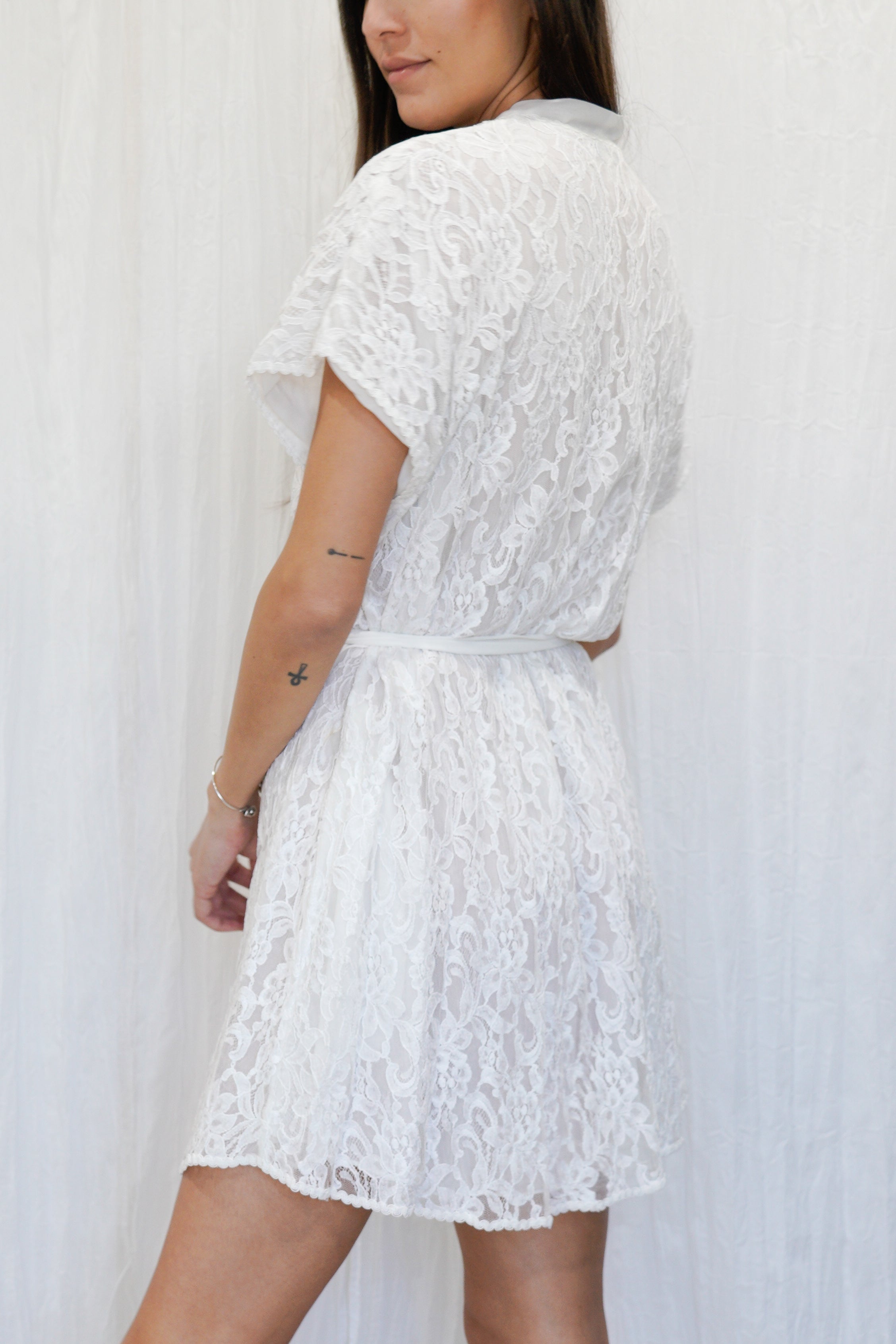 VINTAGE Christian Dior Lace Wrap Dress