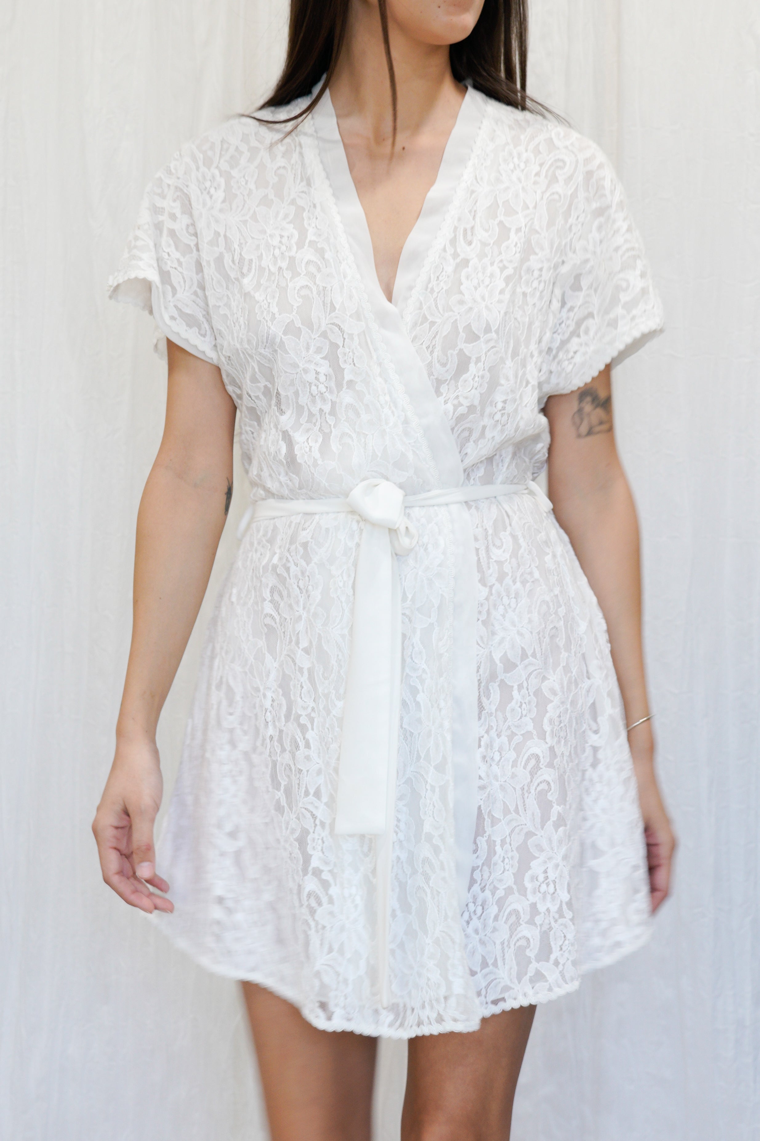 VINTAGE Christian Dior Lace Wrap Dress