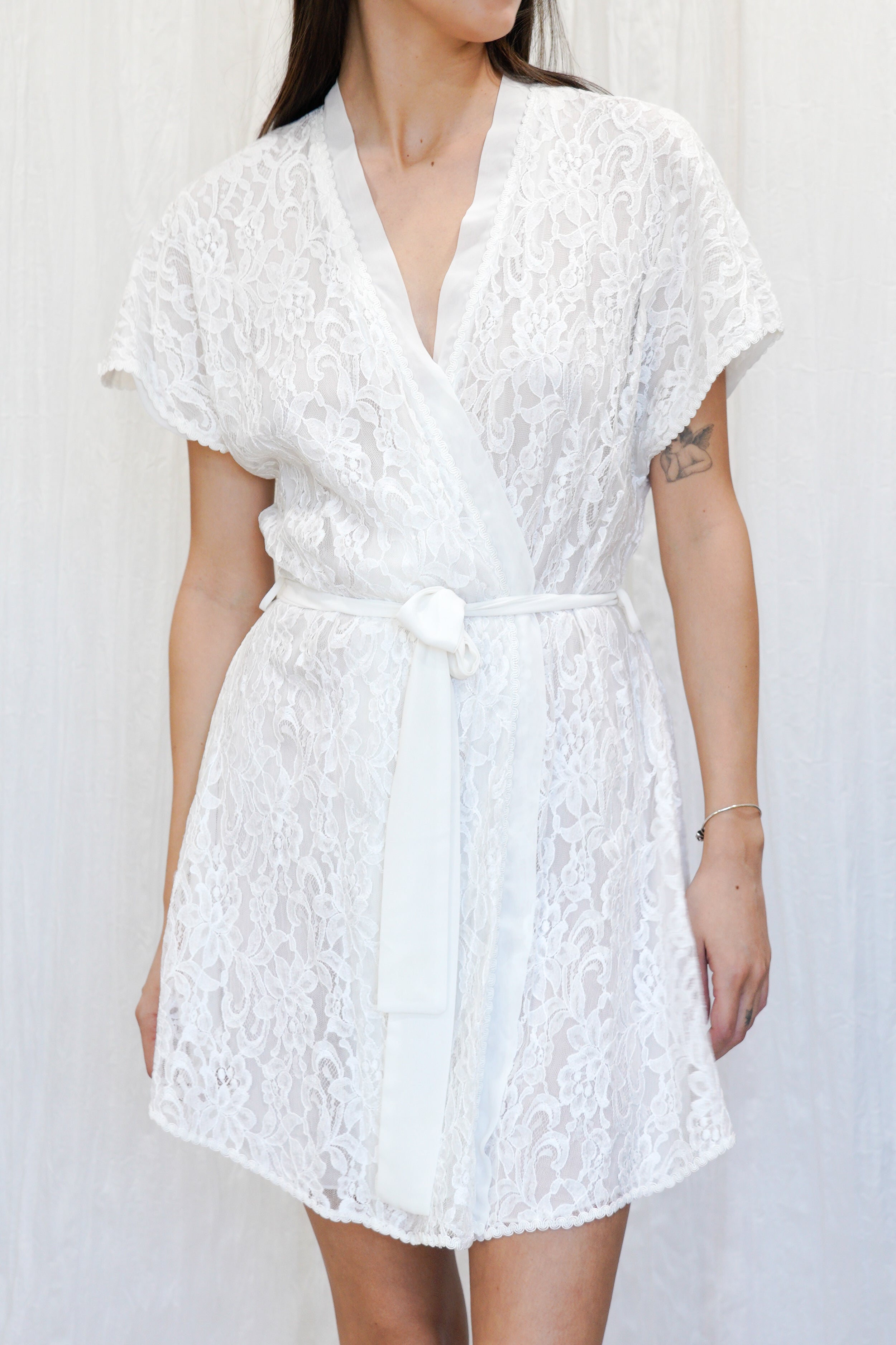 VINTAGE Christian Dior Lace Wrap Dress