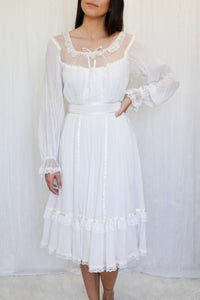 VINTAGE 1970s Gunne Sax Knee-Length Dress