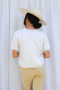 VINTAGE 1970's LINEN TOP