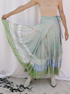 VINTAGE PATCHWORK WRAP SKIRT