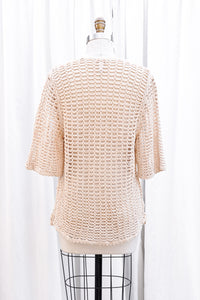 PRE-LOVED LUREX CROCHET CARDIGAN TOP