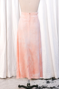 Re-Worked Vintage 1980s Hand-Dyed Full Length Skirt