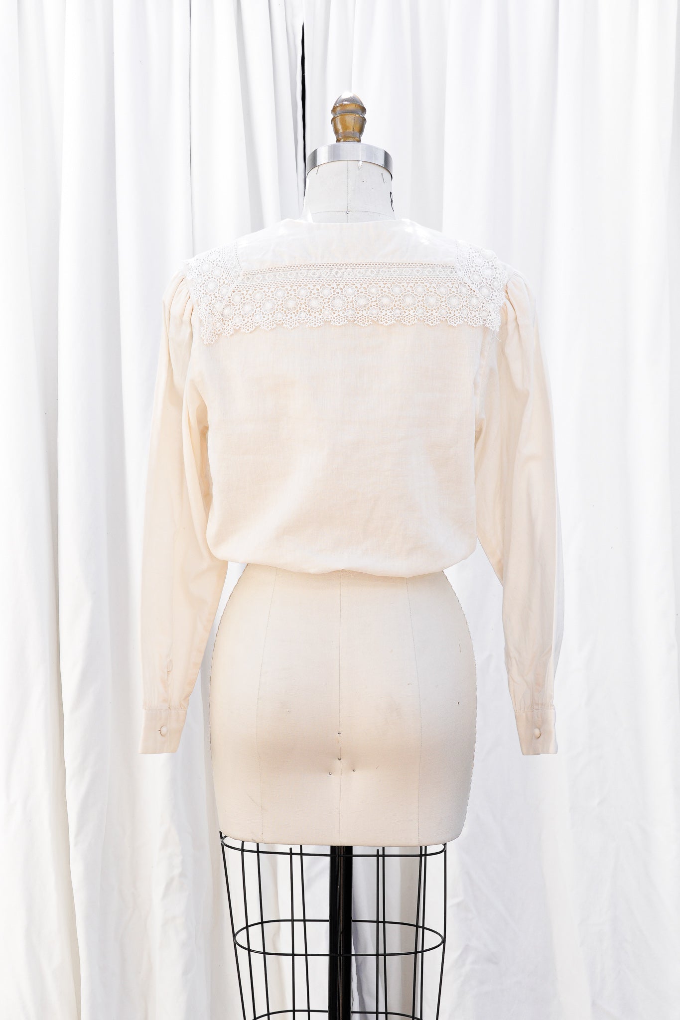Re-Worked Vintage 1960-1970s Long Sleeve Blouse