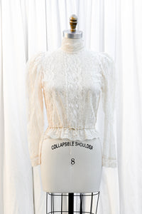 VINTAGE 1960-70's EDWARDIAN INSPIRED LACE TOP