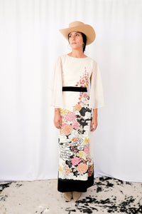 VINTAGE 1970's KIMONO INSPIRED DRESS