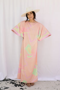 VINTAGE 1980's SATIN KAFTAN