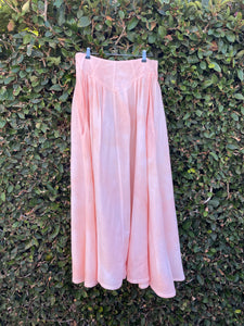 Re-Worked Vintage 1980s Hand-Dyed Full Length Skirt